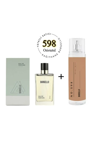 598 Unisex Parfüm Edp 50 Ml  + No: 598 Unisex Body Mist Edt 210 Ml ürün görseli 1