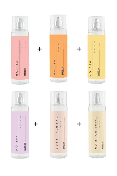 Kadın Bodymist Set No:122 No:228 No:324 No:384 Soft Floral Noir Oriental 210ml -mnms210set ürün görseli 1