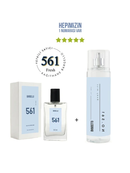 561 Erkek Parfüm Edp 50 ml Fresh / Body Mist No:561 Erkek Edt 210 ml Fresh - Mnms50561bm561 ürün görseli 1