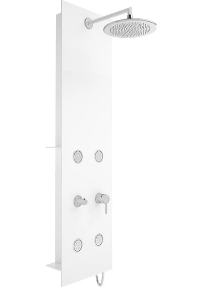VitrA Origin A45804 Duş Sistemi Masajlı Beyaz Cam-Krom ürün görseli 1