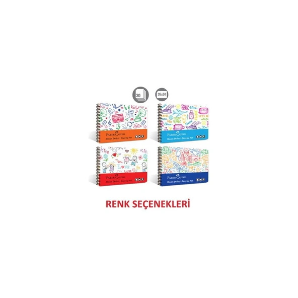 Faber-Castell Resim Defteri Plastik Kapak 2023 35x50 ürün görseli 1