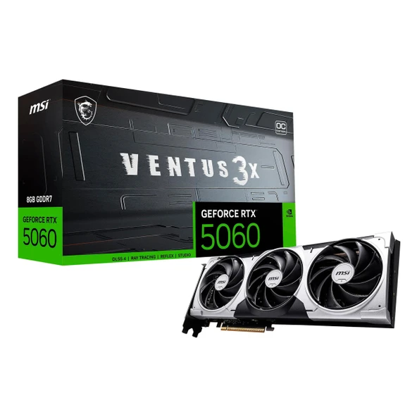 MSI Ventus 3X GeForce RTX 5060 OC 8GB GDDR7 128Bit HDMI/DP Ekran Kartı ürün görseli 1