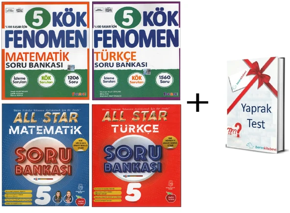 Fenomen 5.Sınıf KÖK Matematik+Türkçe+Newton All Star Türkçe +Matematik (4 Kitap+Hediye) ürün görseli 1
