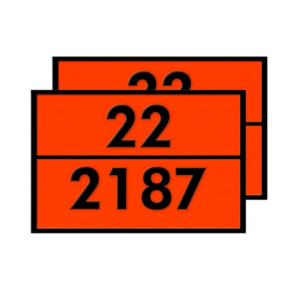 Metal 40x30 cm Levha (1 Çift) 22-2187 Tehlikeli Madde Uyarısı Karbondioksit Gaz Taşıma Depolama ürün görseli 1