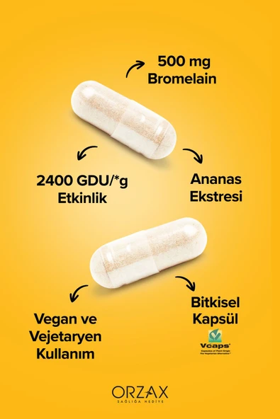 OCEAN Bromelain 500 Mg 30 Kapsül - Resim 3