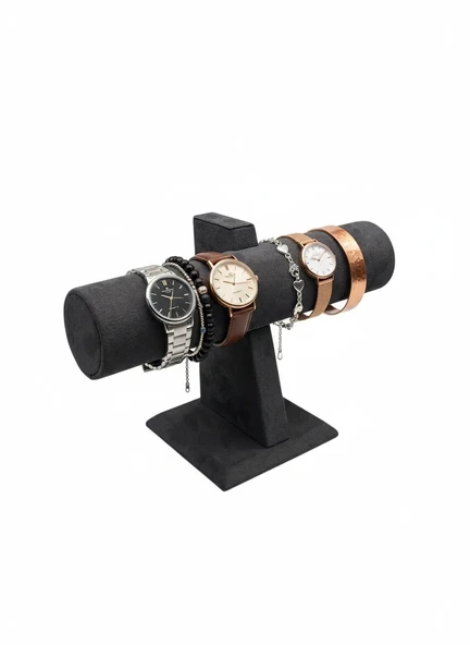 Sardunya Kumaş Füme Renk 22/16 cm  Saat - Bileklik Sergileme Standı ürün görseli 1