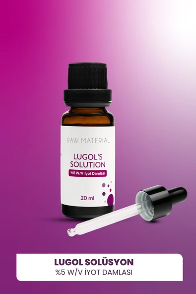 RAW MATERİAL Lugol's Solution Iyot %5 Damla 20 ml - Resim 4