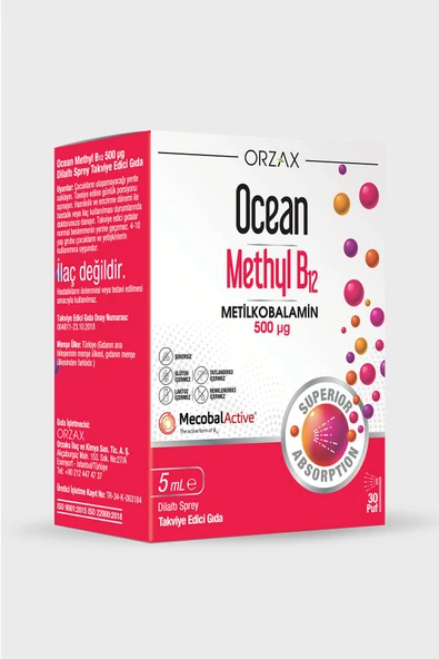 OCEAN Methyl B12 500mcg Spry 5m ürün görseli 1
