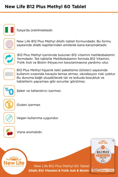NEW LİFE Newlife B12 Plus 60 Tablet - Resim 2