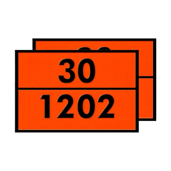 Metal 40x30 cm Levha (1 Çift) 30-1202 Tehlikeli Madde Belirtme Petrol Rafine Dizel Mazot Uyarısı ürün görseli 1