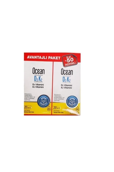 OCEAN Orzax D3K2 20ml Damla 2'li PAKET ürün görseli 1