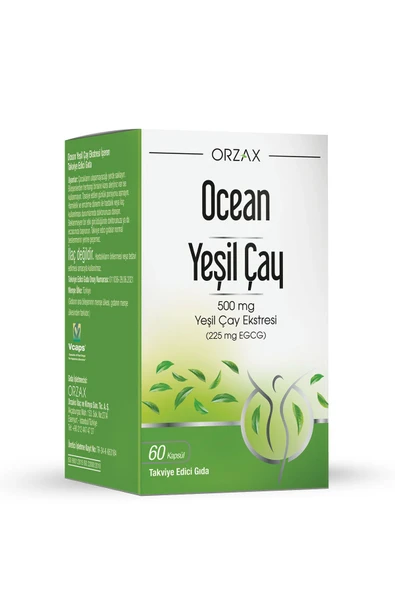 OCEAN Green Tea 500mg 60 Kapsül - Yeşil Çay 8697595872949 ürün görseli 1