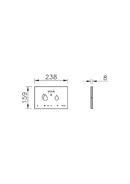 VitrA V-Care 768-1501 Akıllı Panel, 8 Cm - Resim 2