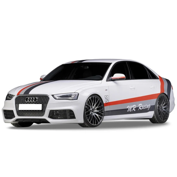 Audi A4 B8 2008 - 2012 RS4 Yan Marşpiyel Seti (Plastik) ürün görseli 1