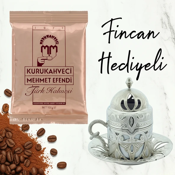 Kurukahveci Mehmet Efendi Türk Kahvesi 100gr Fincan Hediyeli ürün görseli 1