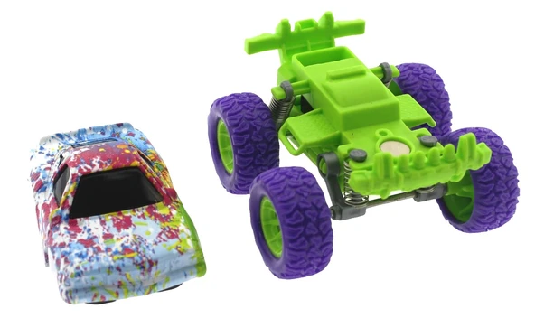 Die Cast Batik Desenli Mor Teker Araba - Resim 2