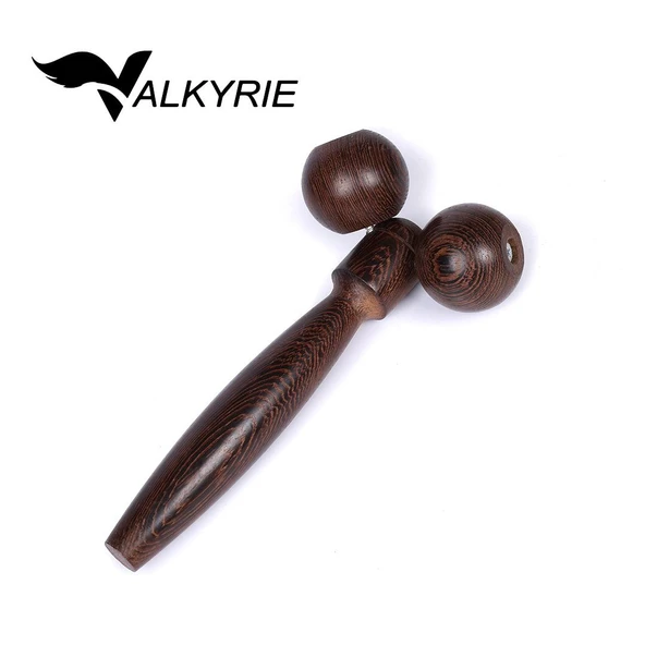 Valkyrie Ahşap Yüz Masaj Aleti Çift Başlı Roller Doğal Ahşap Cilt Sıkılaştırıcı Yüz Yogası ürün görseli 1