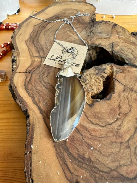 Akik Doğal Taş Kolye ürün görseli 1