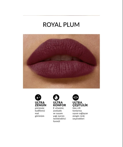 Avon Ultra Mat Ruj Royal Plum - Resim 3
