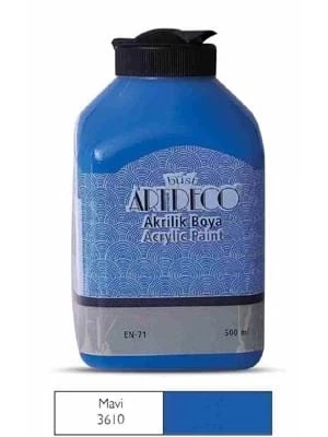 Lisans Artdeco Akrilik Boya 500 Ml Mavi Lv-Y-070L-3610 ürün görseli 1