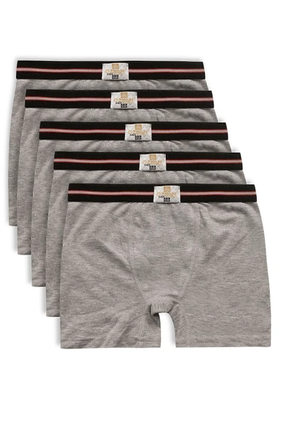 Özkan 0711 5'li Paket Erkek Çocuk %100 Pamuklu Esnek Yumuşak Boxer Şort ürün görseli 1