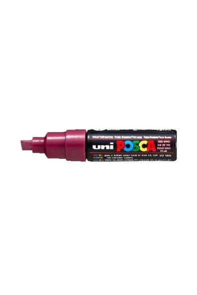 Uni Posca 8.0 Su Bazlı Poster Markörü Şarap Kırmızı Pc-8K ürün görseli 1