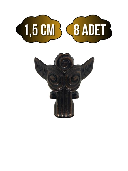 Melek 1.5cm Metal Ayak Çeyiz ve Hediye Kutusu Mobilya Ayağı(1.5CM)(BRONZ) Bronz 1.5cm BRONZ - 8 ADET ürün görseli 1