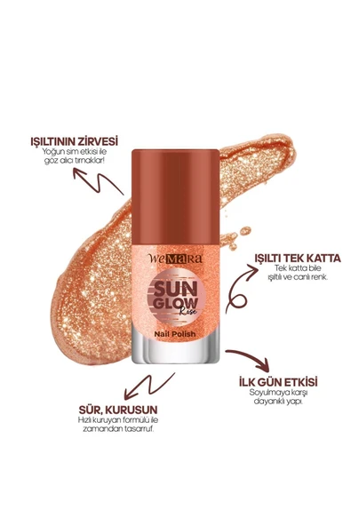 WEMARA SUN GLOW ROSE GOLD OJE 11 ML ürün görseli 1