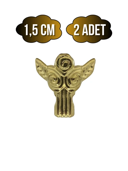 Melek 1.5cm Metal Ayak Çeyiz ve Hediye Kutusu Mobilya Ayağı(1.5CM)(ALTIN) Altın 1.5cm ALTIN - 2 ADET ürün görseli 1