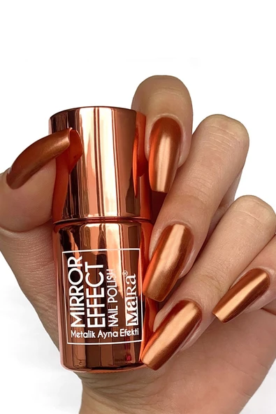 Mara Yeni Mirror Effect Nail Polish 15 ml - Bakır - Resim 2