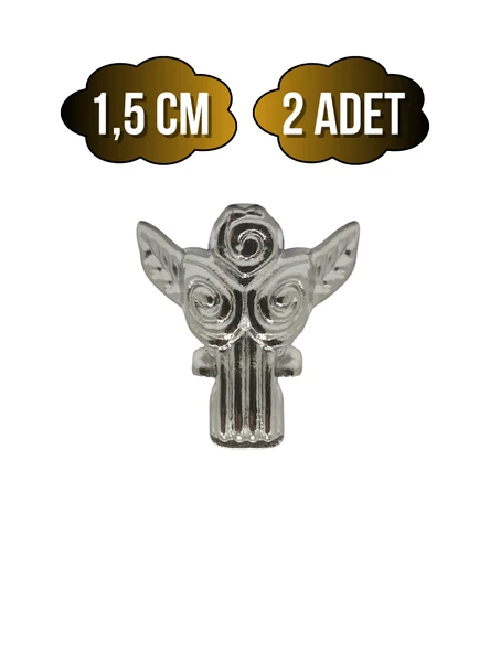 Melek 1.5cm Metal Ayak Çeyiz ve Hediye Kutusu Mobilya Ayağı(1.5CM)(GÜMÜŞ) Gümüş 1.5cm GÜMÜŞ - 2 ADET ürün görseli 1