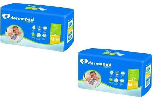 Dermaped Yetişkin Hasta Bezi Belbantlı Medium 30 lu 2 paket / 60 Adet ürün görseli 1