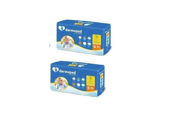 Dermaped Yetişkin Hasta Bezi Belbantlı Small (Küçük) 30 lu 2 paket / 60 Adet ürün görseli 1