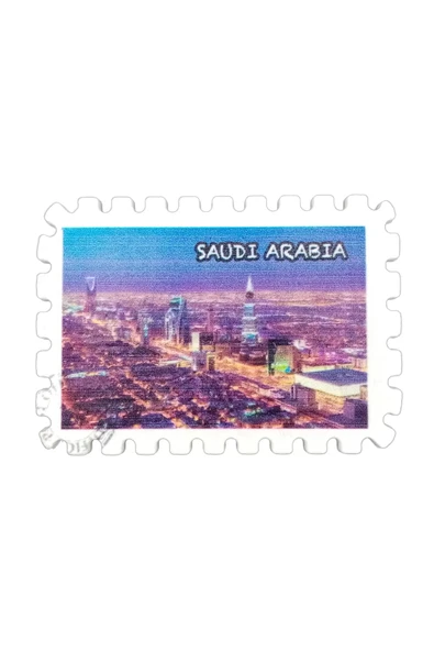 Suudi Arabistan Temalı Pul Magnet - Resim 3
