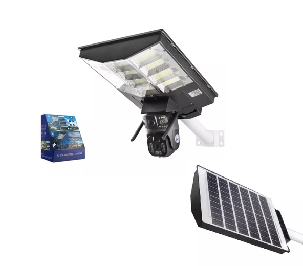 Nodar X5-Tech Yt-90s Sim Kartlı  SD Kart Girişli İp Kamera 2*2Mp Lens Projektörlü Solar Güneş Enerjili V380 ( Elektriğe Gerek Yoktur ) ürün görseli 1