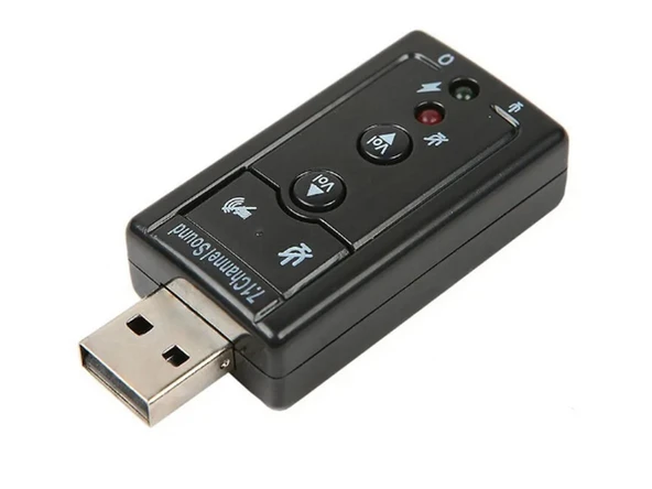 7.1 USB Stereo Ses Adaptörü , Harici Ses Kartı, PC ve Dizüstü Bilgisayar için 3D USB Ses Adaptörü, ürün görseli 1