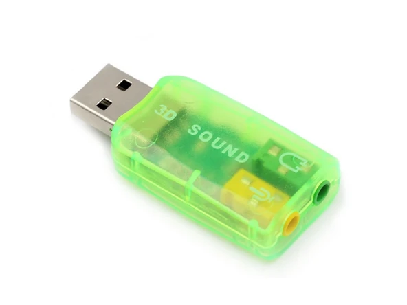 5.1 USB Stereo Ses Adaptörü , Harici Ses Kartı, PC ve Dizüstü Bilgisayar için 3D USB Ses Adaptörü, ürün görseli 1