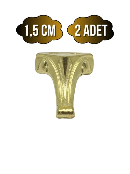 Moda Metal Ayak Çeyiz ve Hediye Kutusu Mobilya Ayağı(ALTIN) Altın 1.5cm 1.5cm - 2 ADET ürün görseli 1