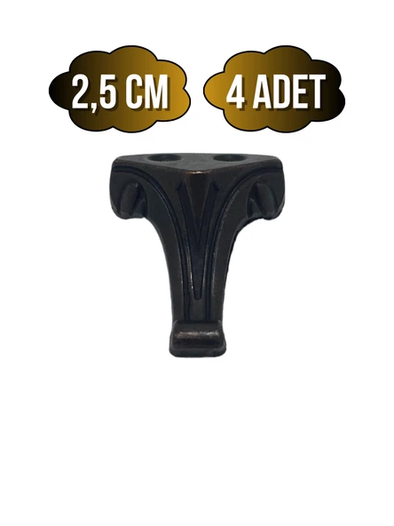 Moda Metal Ayak Çeyiz ve Hediye Kutusu Mobilya Ayağı(BRONZ) Bronz 2.5cm 2.5cm - 4 ADET ürün görseli 1