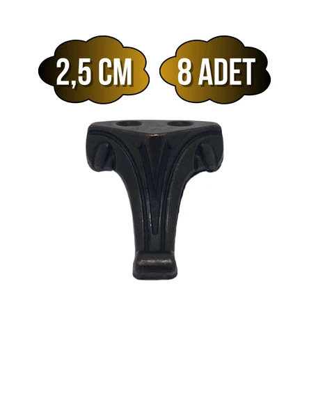Moda Metal Ayak Çeyiz ve Hediye Kutusu Mobilya Ayağı(BRONZ) Bronz 2.5cm 2.5cm - 8 ADET ürün görseli 1