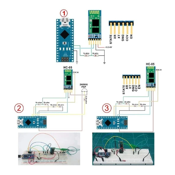 HC-06 Kablosuz Bluetooth Modülü Serial Port Slave Bluetooth Module - Resim 5