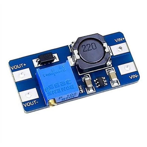 MT3608 2A DC-DC Ayarlanabilir Yükselteç Modül 2-24V to 5/9/12/-28V ürün görseli 1