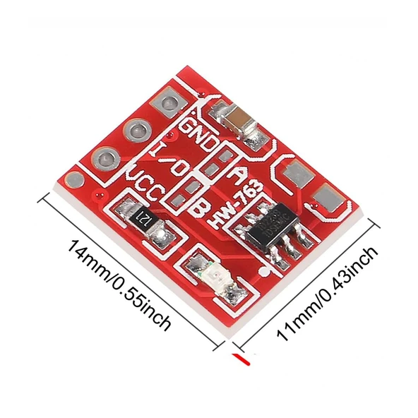 TTP223 Dijital Dokunma Sensörü Touch Button Module - Resim 4