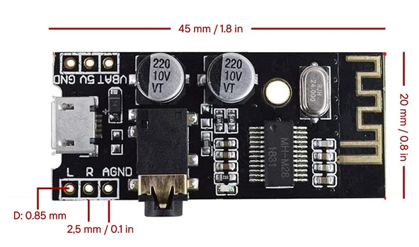 MH-MX8 Kablosuz Ses Alıcı Modülü Audio Wireless Bluetooth Module - Resim 4