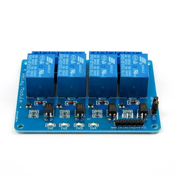 4 Yönlü Röle Optocoupler Gösterge Işıklı Output 12V - Resim 3