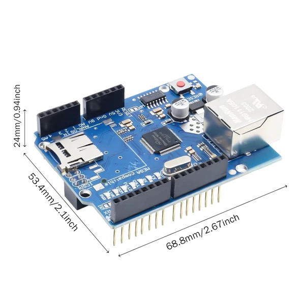 Ethernet W5100 Shield Klon - Resim 4