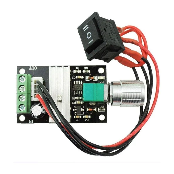 İleri Geri DC Motor Hız Kontrol Cihazı PWM DC 6V12V24V 3A ürün görseli 1