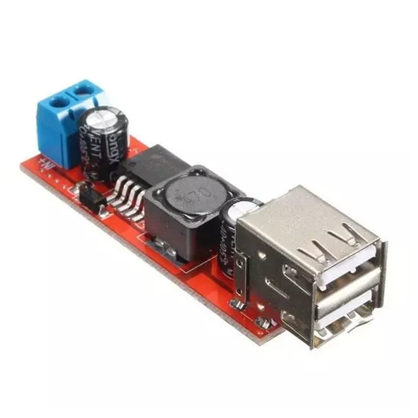 Dual USB Soket Output 9V/12V/24V/36V to 5VDC-DC 3A Step-Down Araç Şarj ürün görseli 1
