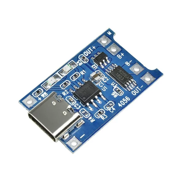 TP4056 1A Lityum Pil Şarj Modülü Type-C USB Şarj Korumalı ürün görseli 1