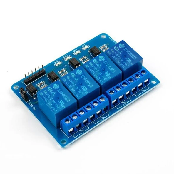 4 Yönlü Röle Optocoupler Gösterge Işıklı Output 5V ürün görseli 1